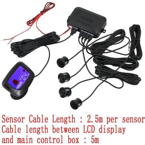 Car Rear Camera Reversing Parking Sensors Radar Detector System Kit LCD Display