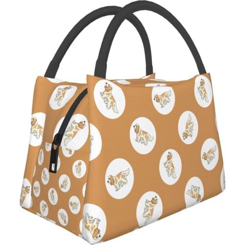 NOISYDESIGNS Thermal Lunch Bag Cute Cartoon Dog Print Women Portable Insulated Cooler Bag Picnic Travel Office Breakfast Bag