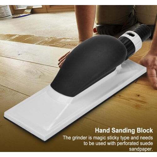 Black Sanding Block Hand Dust Extraction Sanding Grinding Sponge Block Dust Free 200x70mm Dust Free Block Abrasive Tools