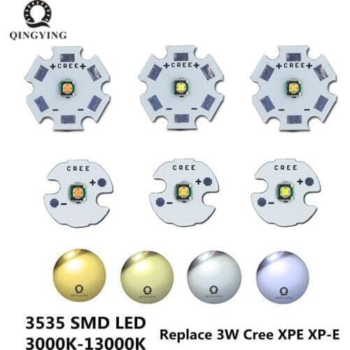 1pcs XPE XP-E Cree LED R3 3535 SMD 3W Cold White Warm White LED with 20mm 16mm PCB For Flashlight LED Bulbs Lighting DIY