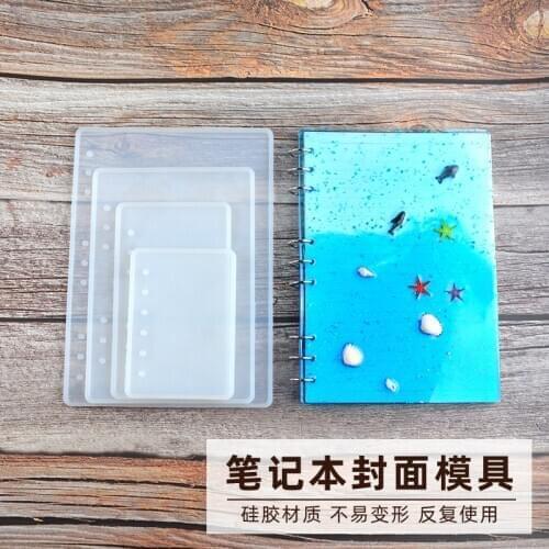 Flower Invitation DIY A5A6A7 Notebook Mold Book Cover Crystal Epoxy Resin Silicone Mould Craft Jewelry Tools