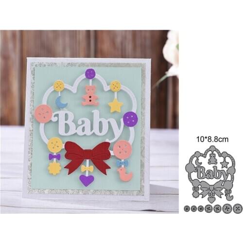 Baby Bow Cutting Dies Christmas Metal Cutting Dies Stencils Die Cut for DIY Scrapbooking Album Paper Card Embossing