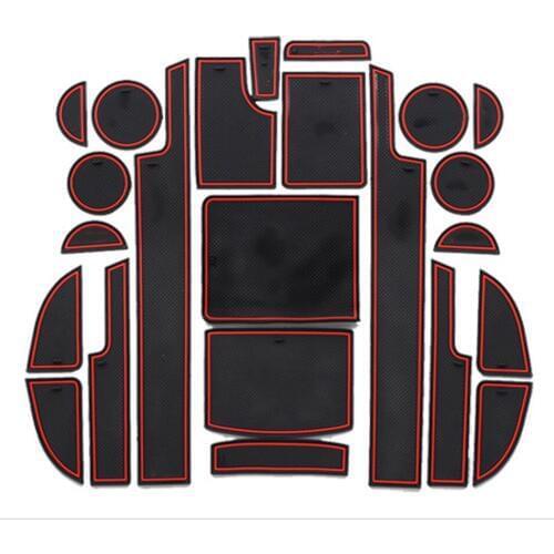 For Dodge Journey 2013+ Non-Slip Interior Door Gate Slot Pad Panel Cup Mat 23Pcs