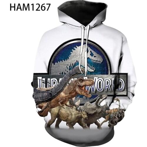 Jurassic Park 3D print 2021 new Hoodie spring and autumn fashion boy girl personality cool youth Pullover long sleeve