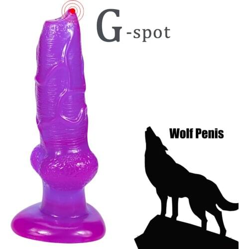 Simulation Wolf Penis Huge Dildos Anal Plug Stimulates Vagina and Anus Soft Phallus Big Dick Sex Toys for Women Masturbation