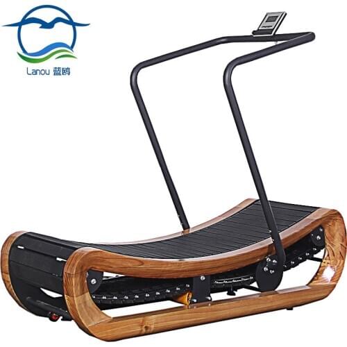 Commercial Wooden Unpowered Treadmill Curved Gym Enterprise Club Combination Fitness Equipment Treadmill