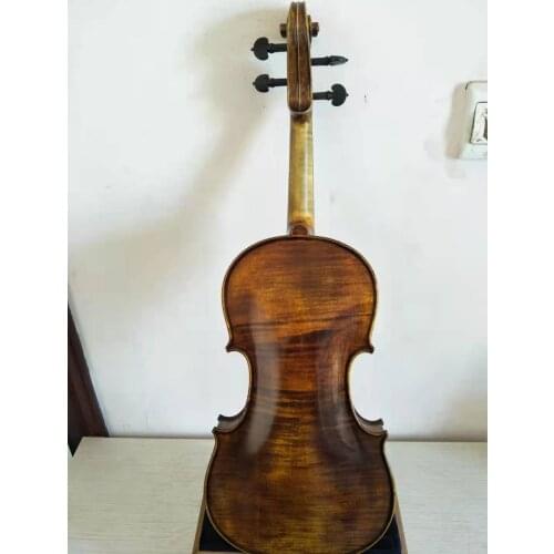 Master 4/4 Violin European flamed maple back old spruce top handmade instrument