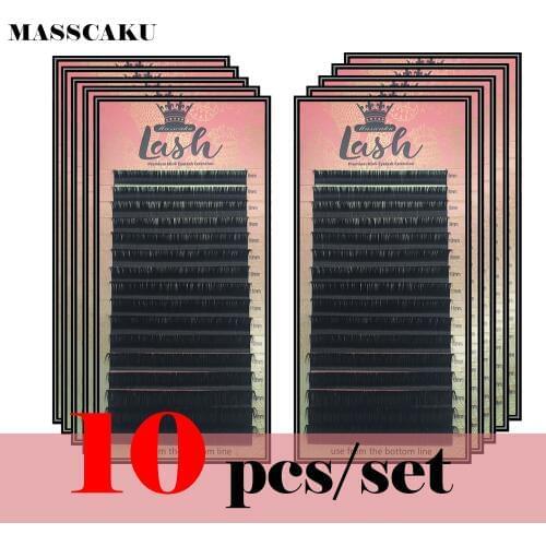 10 cases/lot B C D Curl Cilia natural individual eyelash extensions make up tools faux premium mink false eyelash luxurious box