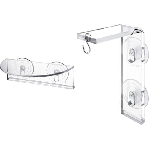 2Pcs Wall Shelf Suction Cup Window Shelf Plant Window Shelf Indoor Window Plant Shelf, A & B