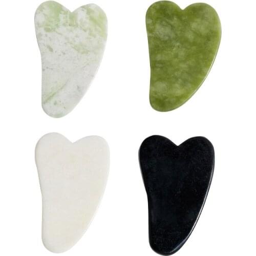 Natural Jade Face Eye Neck Arm Meridian Back Skin Care Physical Therapy Scraping Board Beauty Home Portable Body Massage Tool