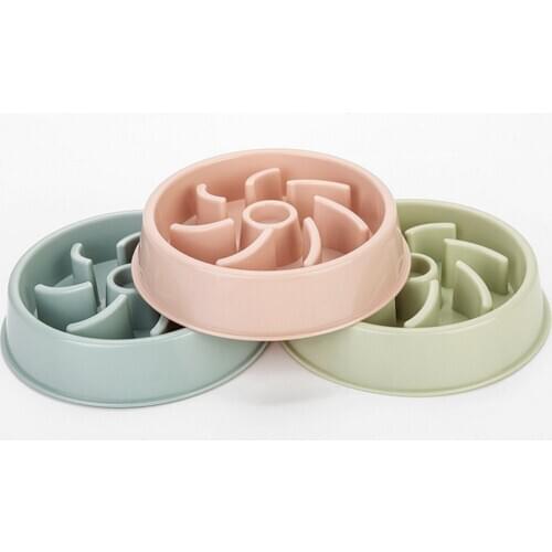 New Pet Dog Feeding Food Bowls Slow Feeder Plastic NonSlip Anti Choking Puppy Cat Eating Dish Bowl Pet Supplies For Cat Dog