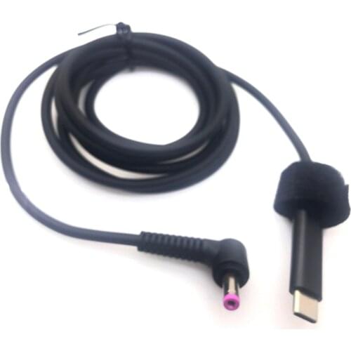 New USB3.1 Type-C Female To 4.8x1.7 Male Cord PD For HP Laptop Adaptor Cable 4.8*1.7 mm PD Charger 1.5m Power Supply Cable