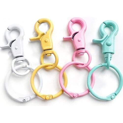 Wholesale Alloy Keyring Popular Classic Lobster Clasp Clips Key Hook Keychain For DIY Craft Keychain Jewelry Making Accessories