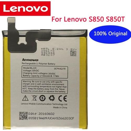 Lenovo 100% Original BL220 2150mAh Large Capacity Rechargeable Lithium Polymer CellPhone Battery For Lenovo S850 S850T