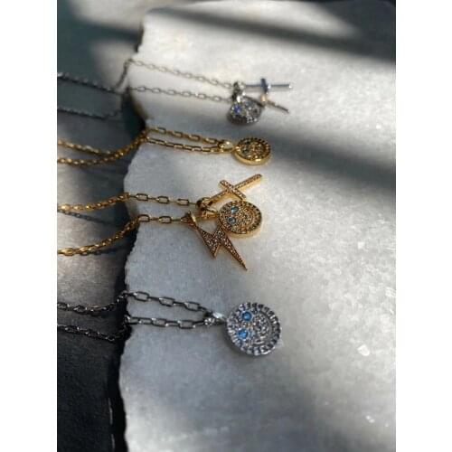 RISPADA Ins smiley face pendant necklace