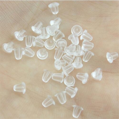 400pcs 5x3mm Plastic Earring Back Plug Cap Nail Accessories Anti-Allergic Anti-Inflammatory DIY Jewelry Accessories