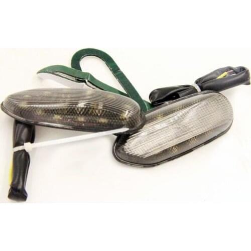 Aftermarket free shipping motorcycle parts High Quality Motorbike 2 Led Turn Signals Indicators Blinkers Lights SMOKE