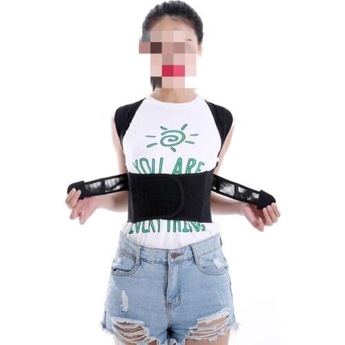 Adjustable Flexible Posture Corrector Back Support Belt Vest Shoulder Hunchback Relief Humpback Correction Brace Band Size (Bl