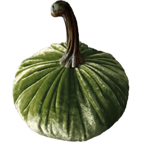 For Fall Halloween Thanksgiving Artificial Velvet Pumpkin Simulation Mini 1 Pc Christmas Decoration