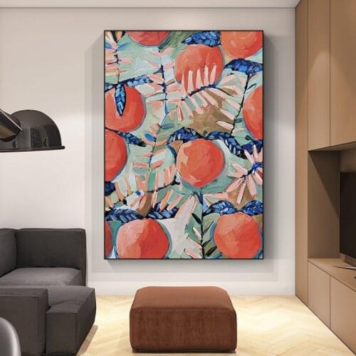 Handpainted oil painting Nordic living room decoration painting abstract entrance door hanging painting small fresh art painting