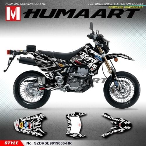 HUMAART Dirt Bike Vinyl Decal Vinyl Stickers Kit for DRZ400E 1999 2000 2001 2002 2003 2004 to 2019, Customizable