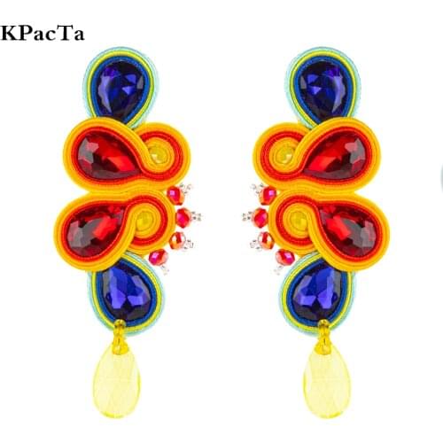 KPacTa Earrings For Women Vintage Bohemia Celebrity Style Pin Jewelry Quality Jewelry Charming Exquisite Clothing Accessories