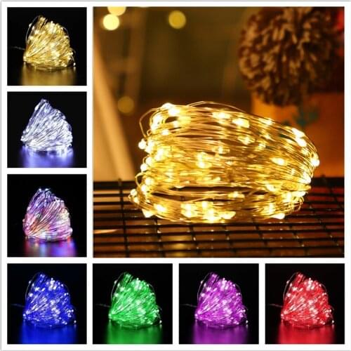Fairy Lights Christmas Lights Garland LED String Lights Silver Wire Christmas Home Decoration New Year 2022 Christmas Decoration