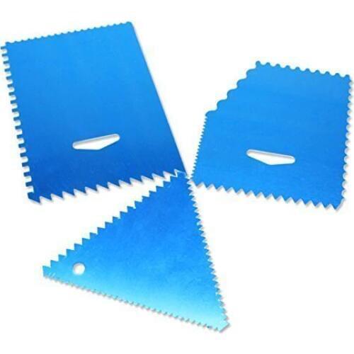 3pcs/set Aluminium alloy Cake Side Scraper Pizza Sugarcraft Fondant Decorating Tools Baking Pastry Spatulas