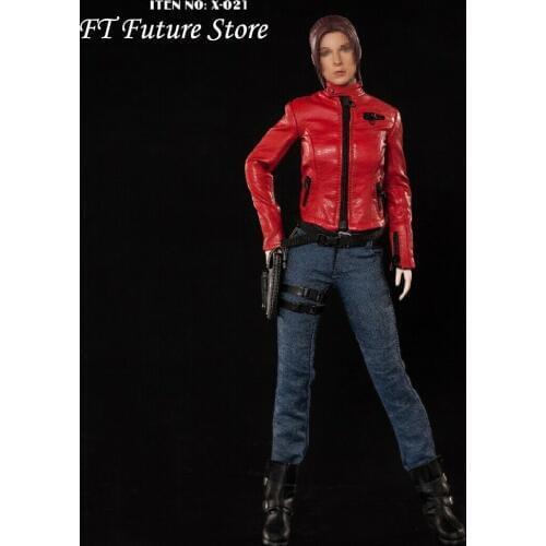 In Stock X-TOYS 1/6 Scale X-021 Red Jacket Clothes Boots Accessories for 12" Female Medium Bust PH Body