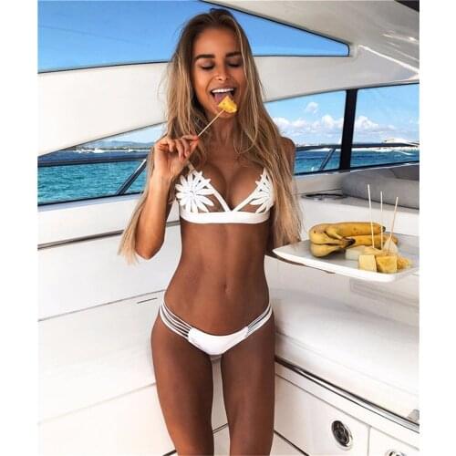 2020 bikini Summer Women swimming suit for 2 pieces high waisted female swimsuit swimwear bikinis with flower bathing suit