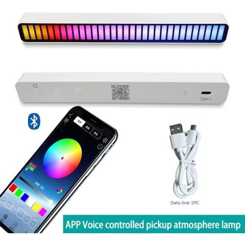 Sound Control Pickup Rhythm Ambient Light Car Auto Atmosphere Light LED Light RGB Music Level Indicator Home Decoration Lamp
