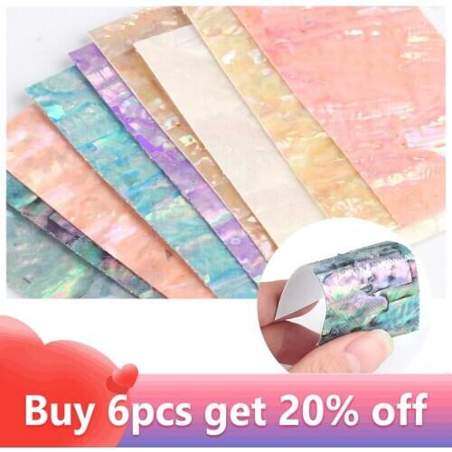 1pc Shell Abalone 3D Nail Sticker Gradient Mermaid Flakes Nail Foil Seaside Design Adhesive DIY Nail Art Stickers Decals