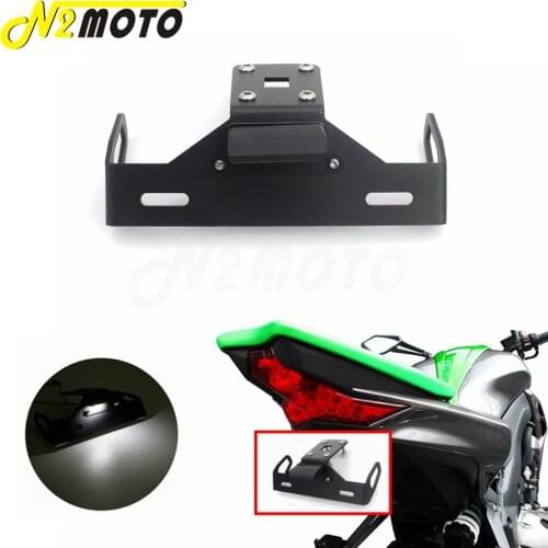 Aluminum Motorcycle License Plate Holder LED Light For Kawasaki Z1000 2014-2017 Z1000R 2018 2019 Tail Tidy Fender Eliminator