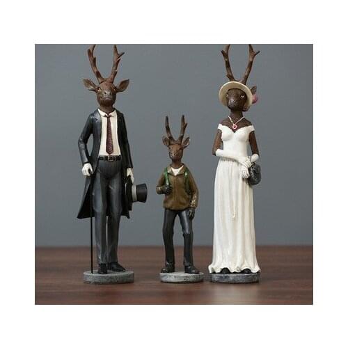 American country retro elk home accessories decoration living room wine cabinet TV cabinet crafts decoration wedding gift