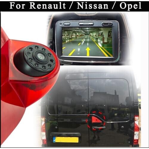 Car Reversing Rear view Brake Light Backup Camera for 10-16 Renault Master/Opel with 4.3/7 inch rearview mirror monitor optional