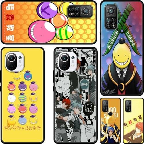 Anime Assassination Classroom Phone Case for Xiaomi Mi Poco X3 NFC M3 F1 10T 9T Pro Note 10 A2 8 11 Lite 5G Black Cover Coque