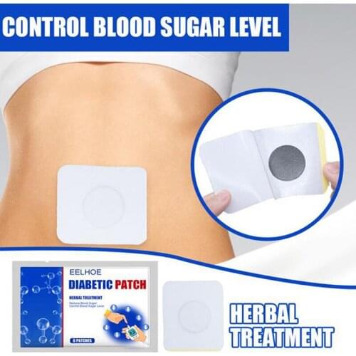 6Pcs/set Pure Natural Diabetic Patch Treatment Pads Stabilize Blood Sugar Level
