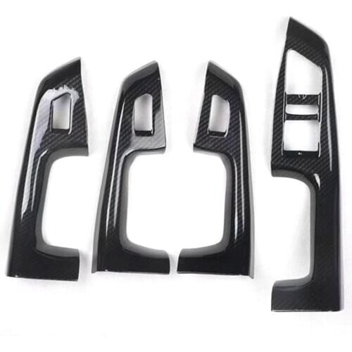 For Volkswagen Sagitar 2015-2018 Car Window Lift Switch Panel Cover Stickers ABS Car Styling Trim 4Pcs