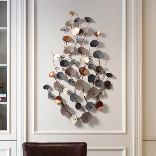 European Wrought Iron Wall Hanging Flowers Wall Decoration Crafts Creative Home Livingroom Pendant 3D Stereo Wall Sticker Mural