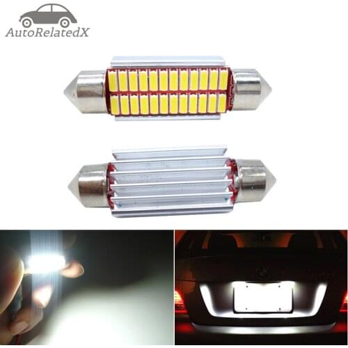 2x c5w led Festoon 12V car styling Interior Light c10w 31mm 36mm 39mm 41mm auto accessories bulb License plate light white