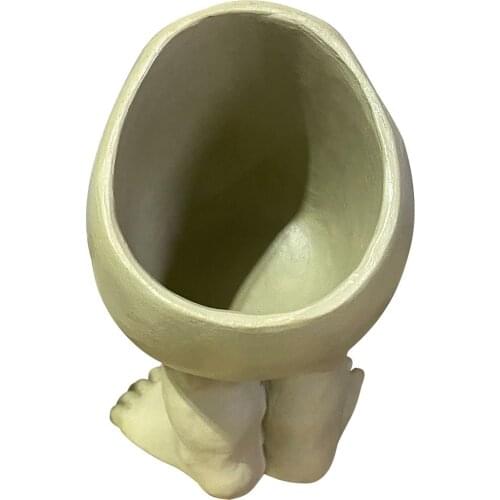 The Faces Statue Planter Resin Ornament Flower Pot Home Desktop Garden Decoration 10x9x15cm Garden Pots & Planters LBS