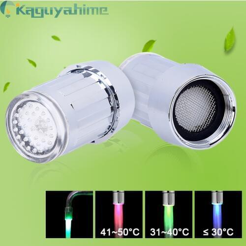 =(K)= LED Water Faucet Temperature RGB Color Faucet Aerator Water Faucet Lamp LED For Kitchen Tap Grifo LED Aerator musluk