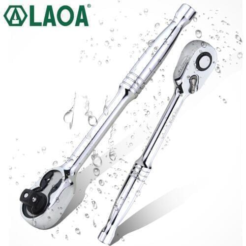 LAOA 1/4" 3/8" 1/2" 48T Ratchet Wrench CR-V Socket Spanner