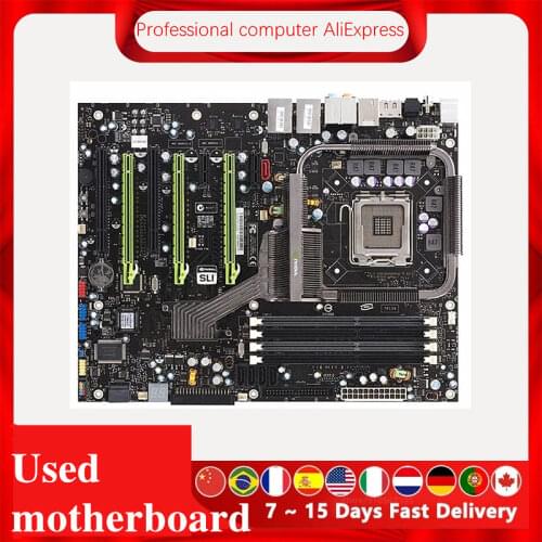 For NVIDIA nForce 790i Ultra SLI Motherboard LGA 775 DDR3 For 790i Desktop Mainboard SATA II PCI-E X16 Used