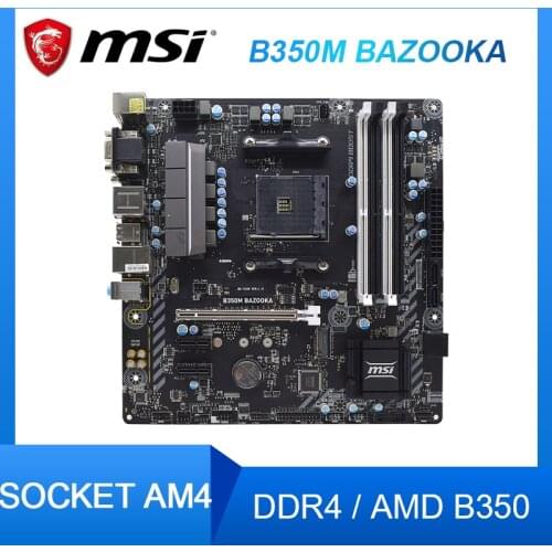 For MSI B350M BAZOOKA Original Motherboard Socket AM4 DDR4 For AMD B450M M.2 USB3.0 Desktop Used Mainboard