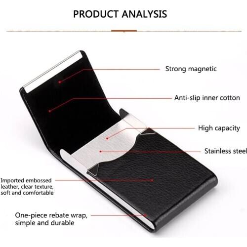 Multifunction Card Cases PU Tobacco Holder Smoking Accessories Simple Cigarette Case 1 PC Cigar Storage Box Stainless Steel