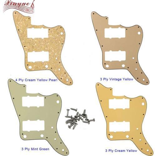 Pleroo Great qulitity Pickguard For No hole on top left Japan Jazzmaster Guitar Pickguard with 13 screw hole