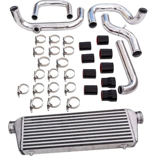 Front Mount Intercooler + Aluminum Pipe Tube + Coupler for Honda Civic 1992-2000