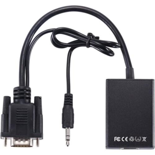 VGA to HDMI-compatible Converter Adapter Output 1080P HD with Audio TV AV to HDTV Video Cable Converter Adapter for TV PC