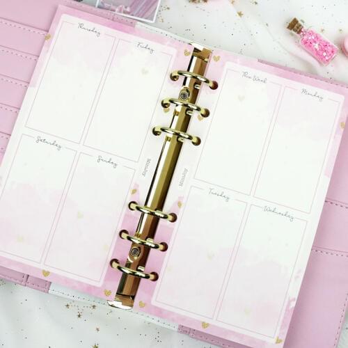 2019 Yiwi A5 A6 Fantasy 40 Sheets Matrix Weekly Planner Filler Pages Loose Leaf Binder Replace Pages
